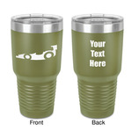 Racing Car 30 oz Stainless Steel Tumbler - Olive - Double-Sided (Personalized)