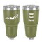 Racing Car 30 oz Stainless Steel Ringneck Tumbler - Olive - Double Sided - Front & Back