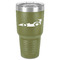 Racing Car 30 oz Stainless Steel Ringneck Tumbler - Olive - Front