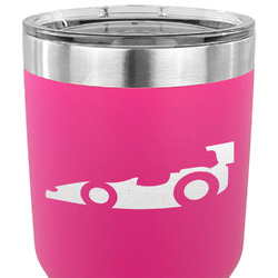 Racing Car 30 oz Stainless Steel Tumbler - Pink - Double Sided (Personalized)