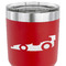 Racing Car 30 oz Stainless Steel Ringneck Tumbler - Red - CLOSE UP