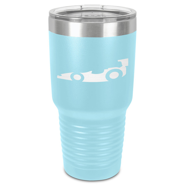 Custom Racing Car 30 oz Stainless Steel Tumbler - Teal - Single-Sided