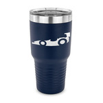 Racing Car 30 oz Stainless Steel Tumbler - Navy - Single Sided