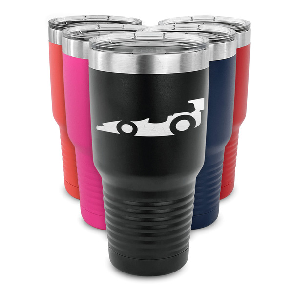 Racing Car 30 oz Stainless Steel Ringneck Tumblers - Parent/Main
