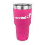 Racing Car 30 oz Stainless Steel Tumbler - Pink - Single Sided