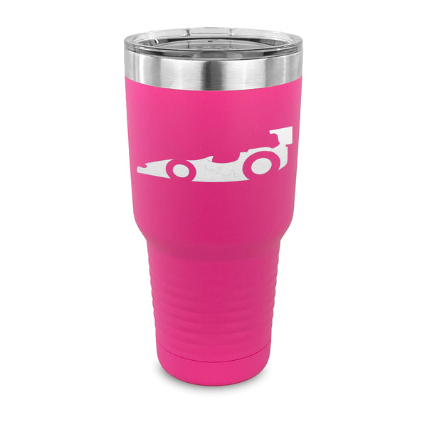 Custom Racing Car 30 oz Stainless Steel Tumbler - Pink - Single Sided