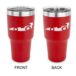 Racing Car 30 oz Stainless Steel Tumbler - Red - Double Sided (Personalized)