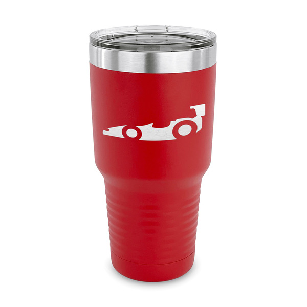 Custom Racing Car 30 oz Stainless Steel Tumbler - Red - Single Sided