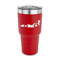 Racing Car 30 oz Stainless Steel Ringneck Tumblers - Red - FRONT