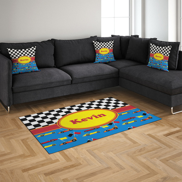 Racing Car 4'x6' Indoor Area Rugs - IN CONTEXT