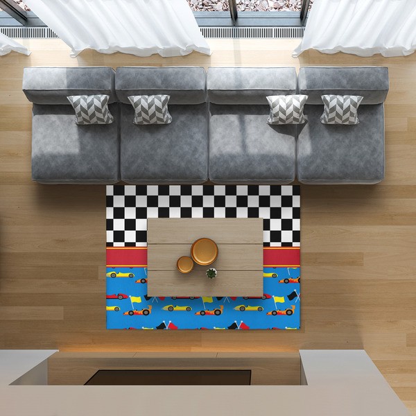Racing Car 5'x7' Indoor Area Rugs - IN CONTEXT