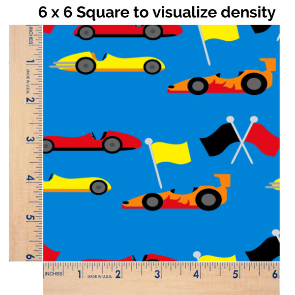 Racing Car 6x6 Swatch of Fabric