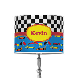 Racing Car 8" Drum Lamp Shade - Poly-film (Personalized)