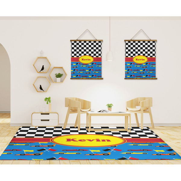Racing Car 8'x10' Indoor Area Rugs - IN CONTEXT