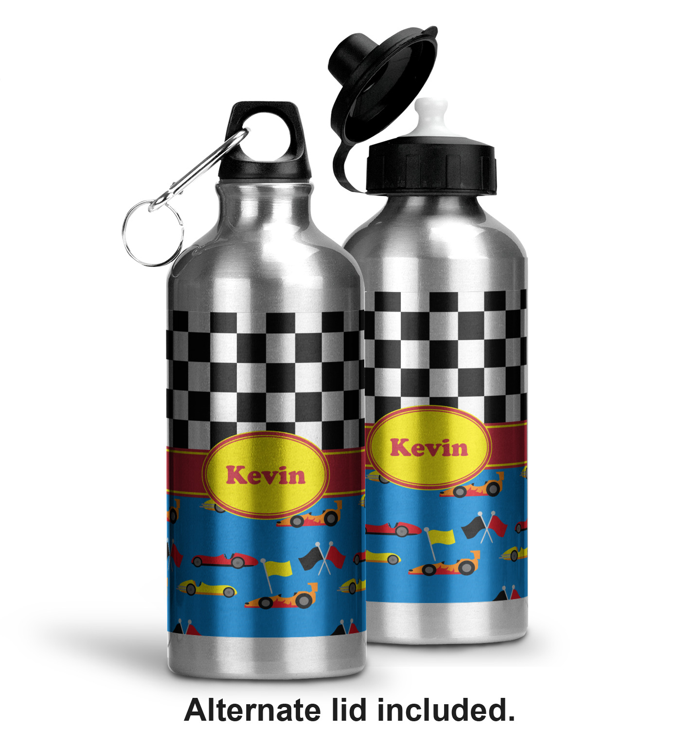 Racing Car Water Bottle Aluminum 20 oz (Personalized) YouCustomizeIt