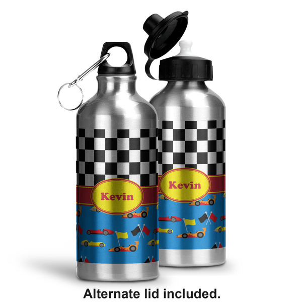 Racing Car Aluminum Water Bottle - Alternate lid options