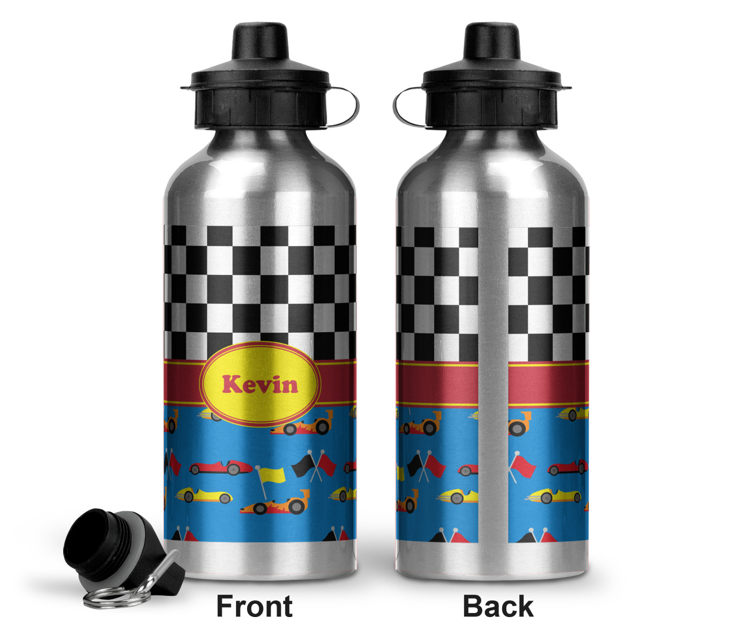 Racing Car Water Bottle Aluminum 20 oz (Personalized) YouCustomizeIt