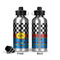 Racing Car Aluminum Water Bottle - Front and Back