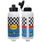 Racing Car Aluminum Water Bottle - White APPROVAL