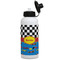 Racing Car Aluminum Water Bottle - White Front