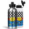 Racing Car Aluminum Water Bottles - MAIN (white &silver)