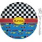 Racing Car Glass Appetizer / Dessert Plate 8" (Personalized)