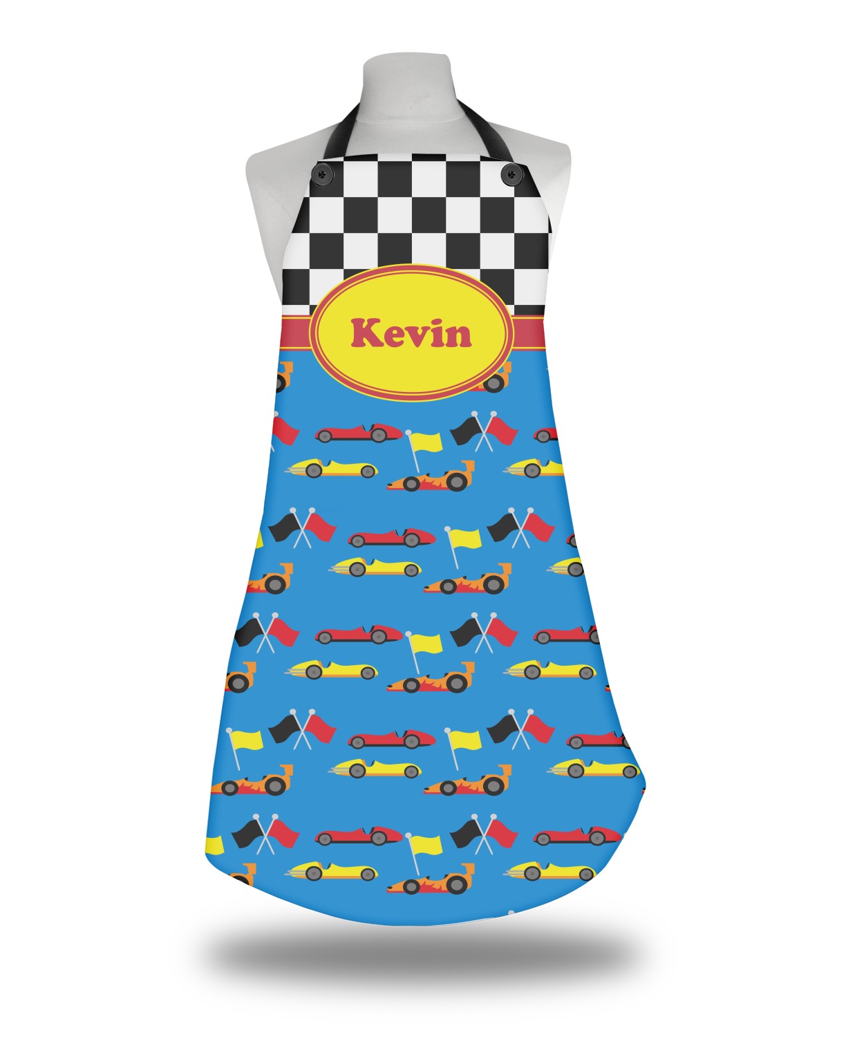Racing Car Apron Without Pockets w/ Name or Text YouCustomizeIt