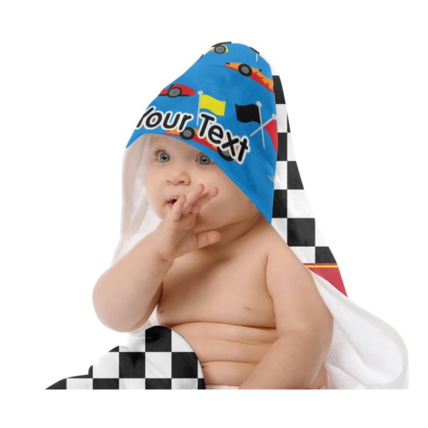 Racing Car Baby Hooded Towel on Child