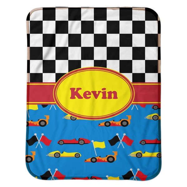 Racing Car Baby Sherpa Blanket - Flat