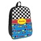 Racing Car Backpack - angled view