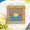 Racing Car Bamboo Trivet with 6" Tile - LIFESTYLE