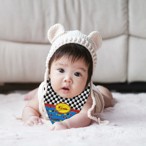 Racing Car Bandana Bib - (Lifestyle 2 girl)