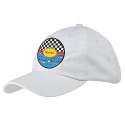 Racing Car Baseball Cap - White (Personalized)