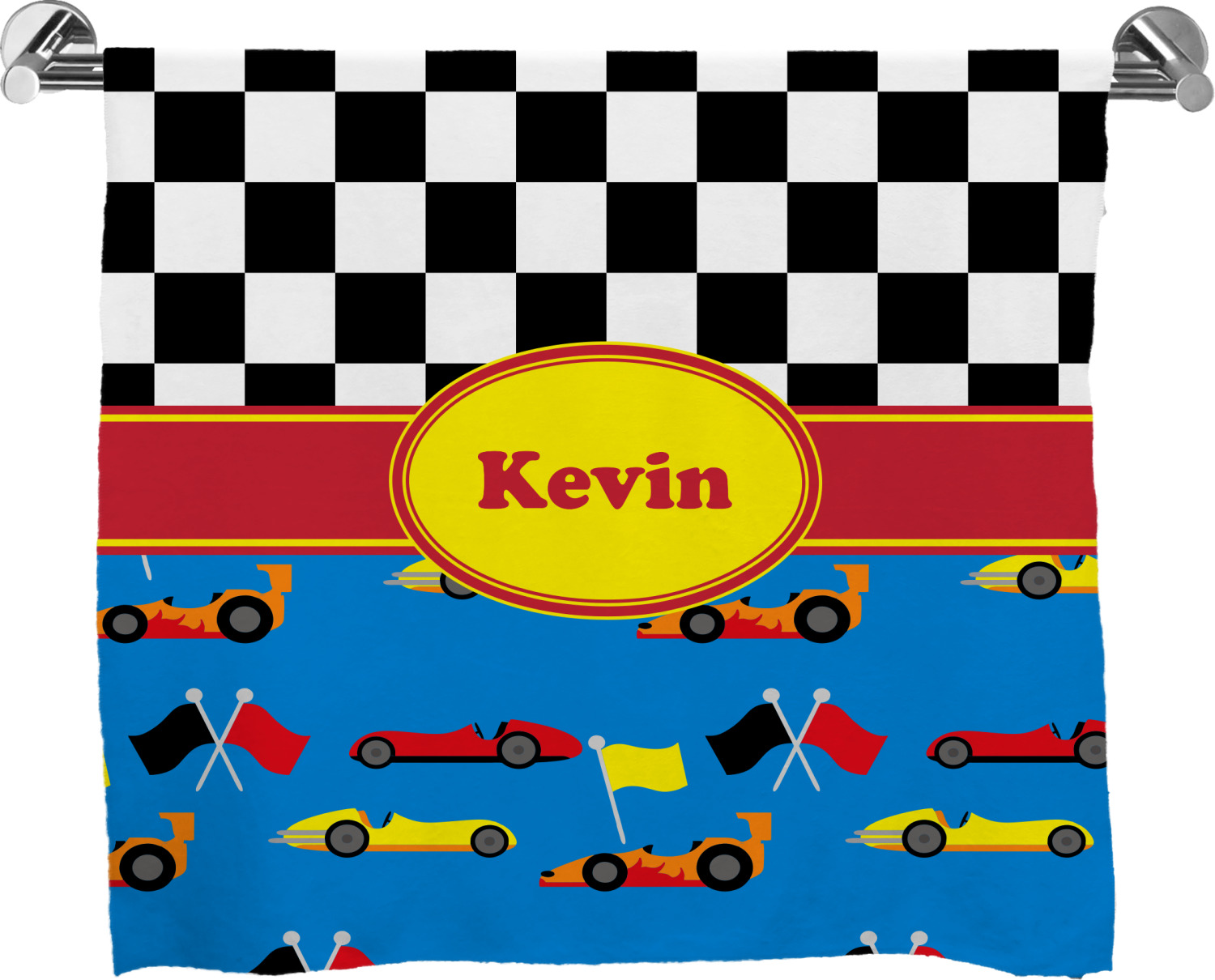 Custom Racing Car Bath Towel (Personalized) YouCustomizeIt