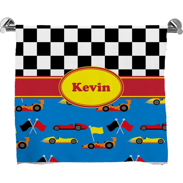 Custom Racing Car Bath Towel (Personalized)