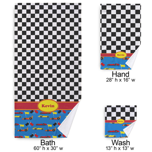 Racing Car Bath Towel Sets - 3-piece - Approval