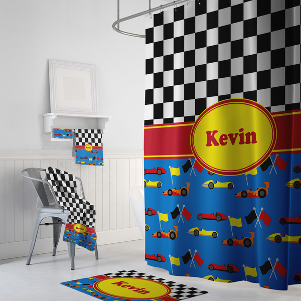 Racing Car Bath Towel Sets - 3-piece - In Context