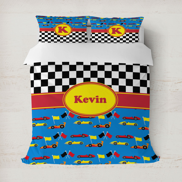Custom Racing Car Duvet Cover (Personalized)