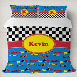 Racing Car Duvet Cover Set - King (Personalized)