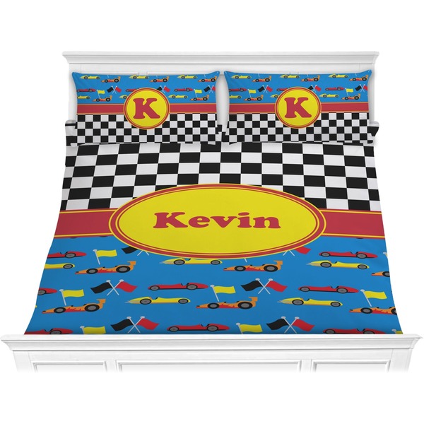 Custom Racing Car Comforter Set - King (Personalized)