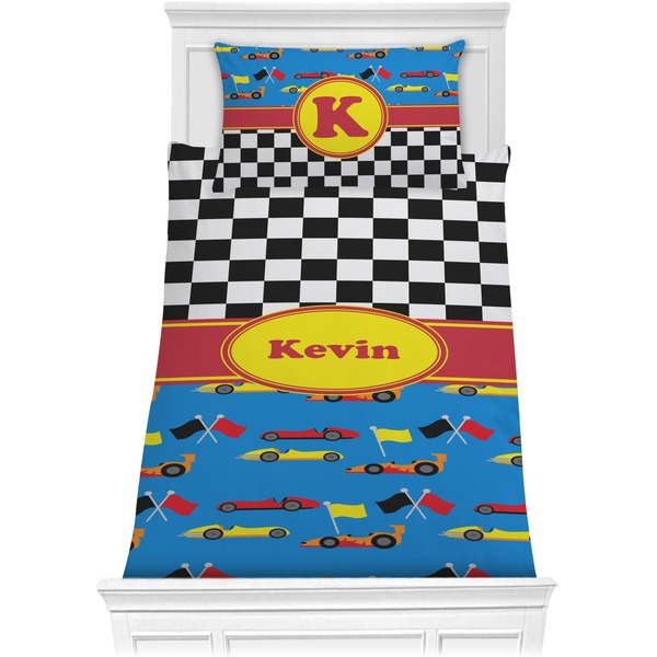 Custom Racing Car Comforter Set - Twin XL (Personalized)