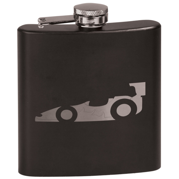 Custom Racing Car Black Flask Set