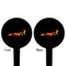 Racing Car Black Plastic 4" Food Pick - Round - Double Sided - Front & Back