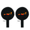 Racing Car Black Plastic 7" Stir Stick - Double Sided - Round - Front & Back