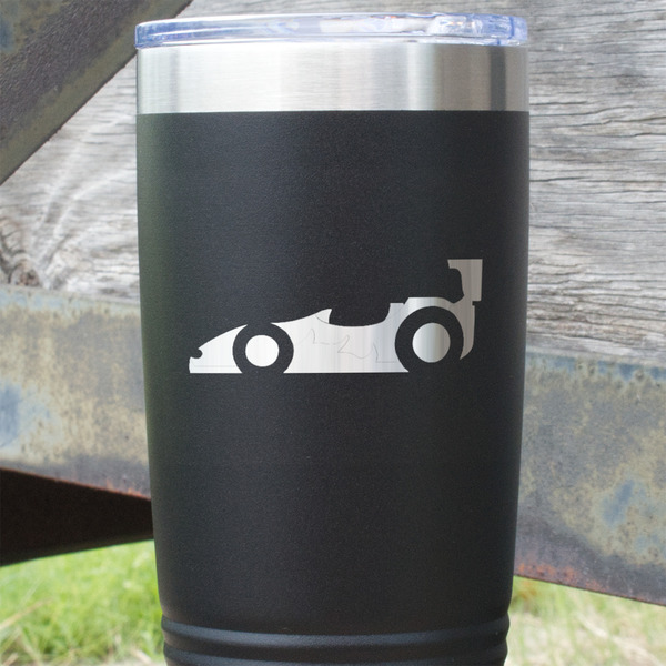 Racing Car Black Polar Camel Tumbler - 20oz - Close Up