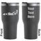 Racing Car Black RTIC Tumbler - Front and Back
