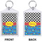 Racing Car Bling Keychain (Front + Back)
