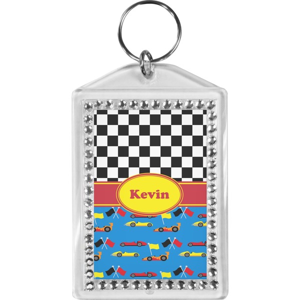 Custom Racing Car Bling Keychain (Personalized)