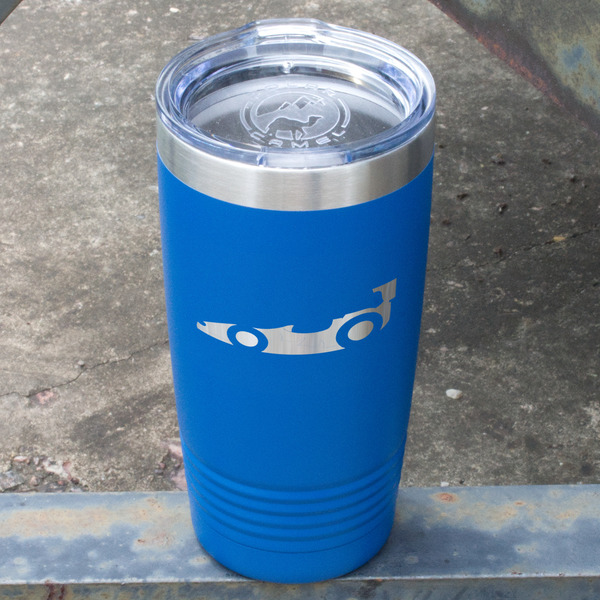 Racing Car Blue Polar Camel Tumbler - 20oz - Angled