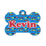 Racing Car Bone Shaped Dog ID Tag - Small (Personalized)